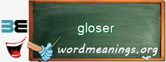 WordMeaning blackboard for gloser